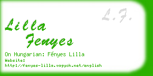 lilla fenyes business card