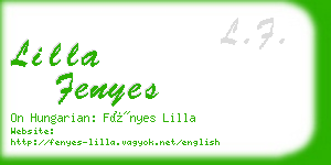 lilla fenyes business card